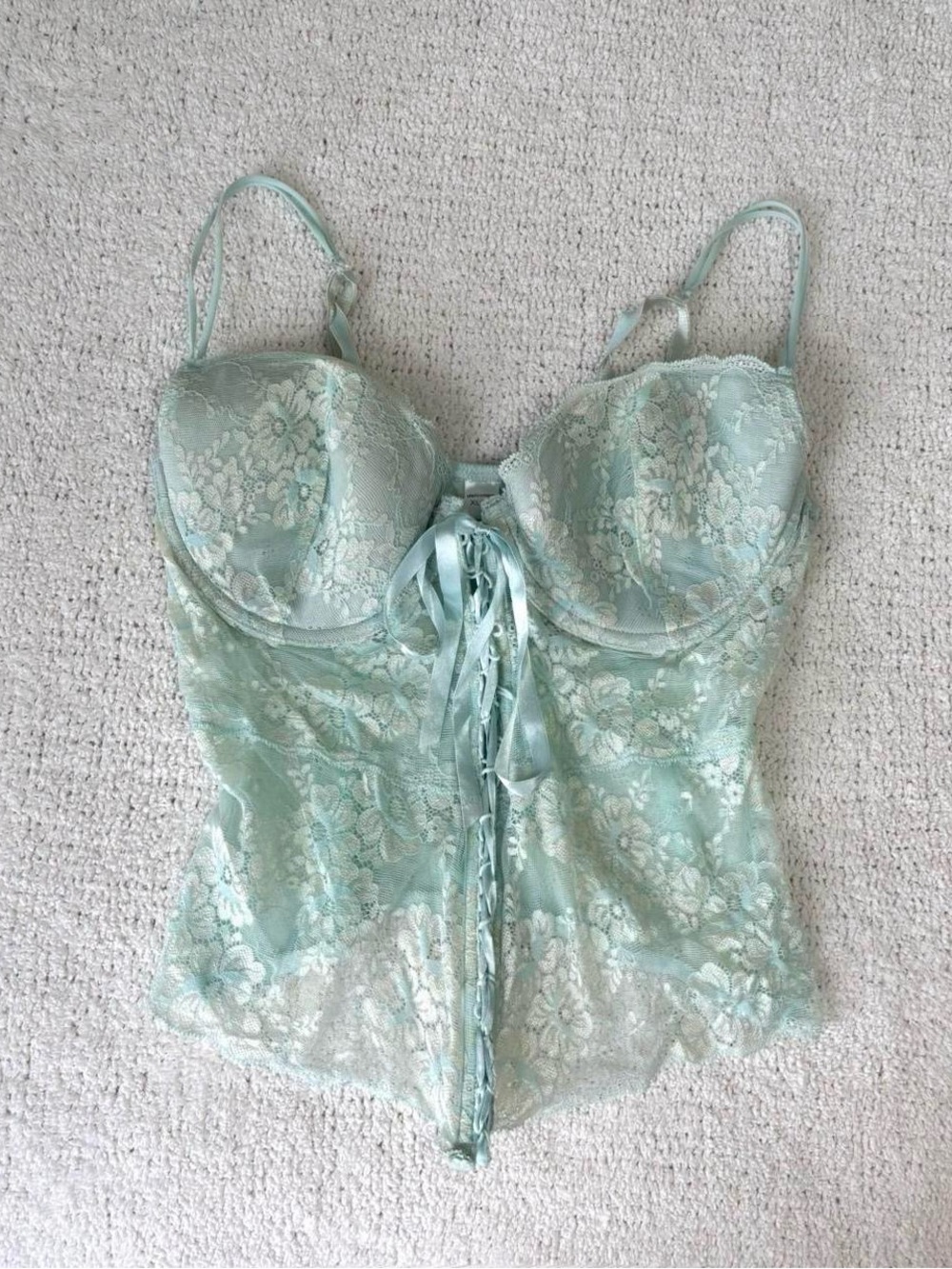 Delicates lace up bustier top